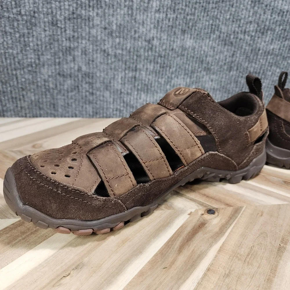 Merrell Telluride Wrap Mens Sz. 13 Brown Clay Leather Fisherman Hiking Sandals